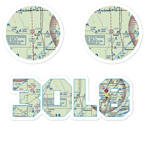 Harrison Airport (3OL8) VFR Sectional Sticker Pack