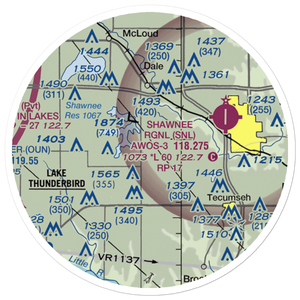 Jazz Ranch Airport (3OK9) VFR Sectional Sticker (20 mile)