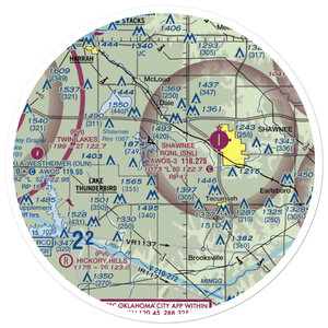 Jazz Ranch Airport (3OK9) VFR Sectional Sticker (30 mile)