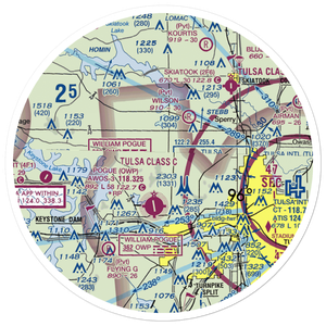 Double W Airport (3OK7) VFR Sectional Sticker (30 mile)