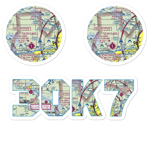 Double W Airport (3OK7) VFR Sectional Sticker Pack