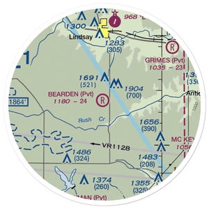 Bearden Private Airport (3OK5) VFR Sectional Sticker (20 mile)