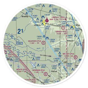 Bearden Private Airport (3OK5) VFR Sectional Sticker (30 mile)