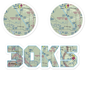 Bearden Private Airport (3OK5) VFR Sectional Sticker Pack