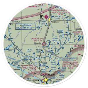 Okarche Airport (3OK1) VFR Sectional Sticker (30 mile)