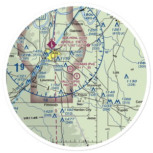Valley Airport (3OK0) VFR Sectional Sticker (30 mile)