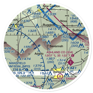 Vogel Airpark (3OI6) VFR Sectional Sticker (20 mile)