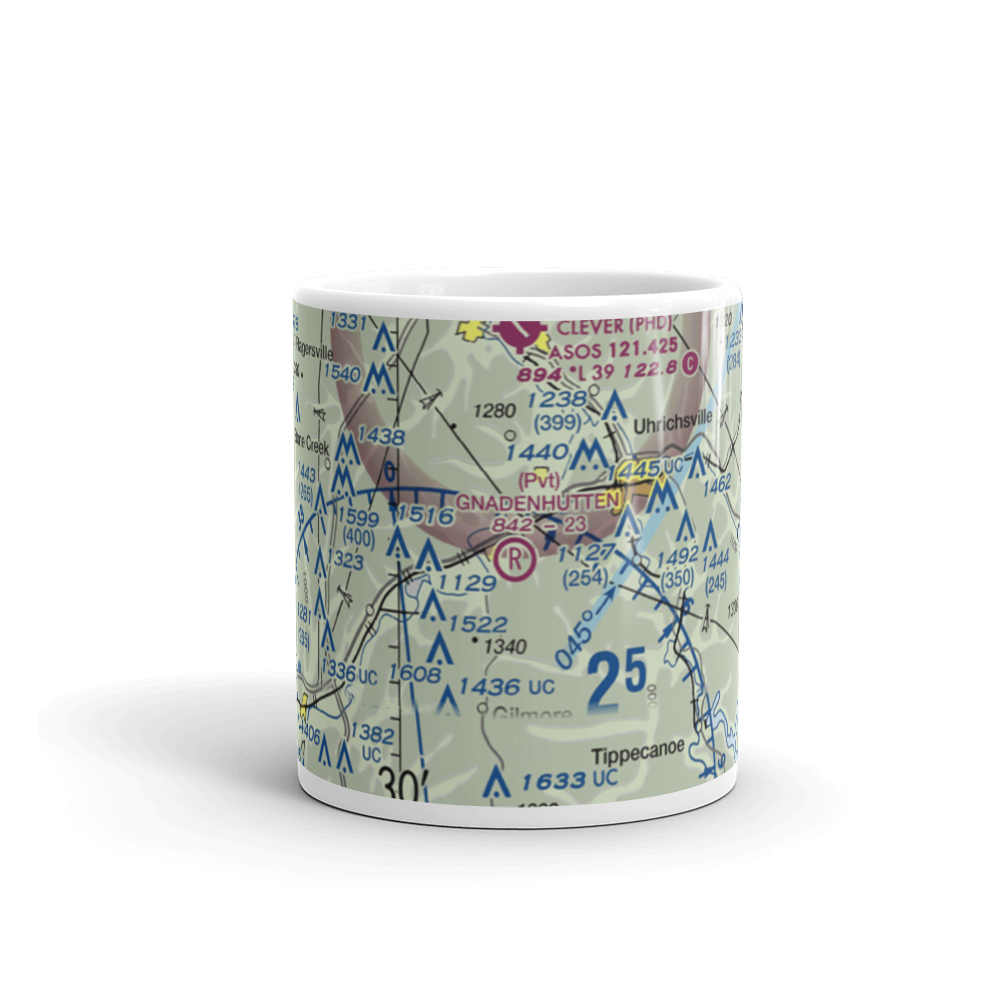 Gnadenhutten Airport (3OH8) VFR Sectional  Mug 