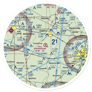 Youngpeter Airport (3OH6) VFR Sectional Sticker (30 mile)