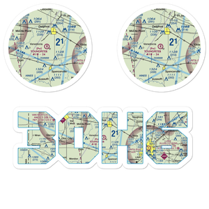 Youngpeter Airport (3OH6) VFR Sectional Sticker Pack