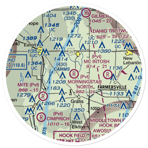 Morningstar North Airport (3OH1) VFR Sectional Sticker (20 mile)