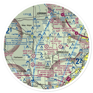 Morningstar North Airport (3OH1) VFR Sectional Sticker (30 mile)