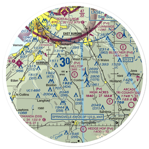 Hilltop Airport (3NY9) VFR Sectional Sticker (30 mile)