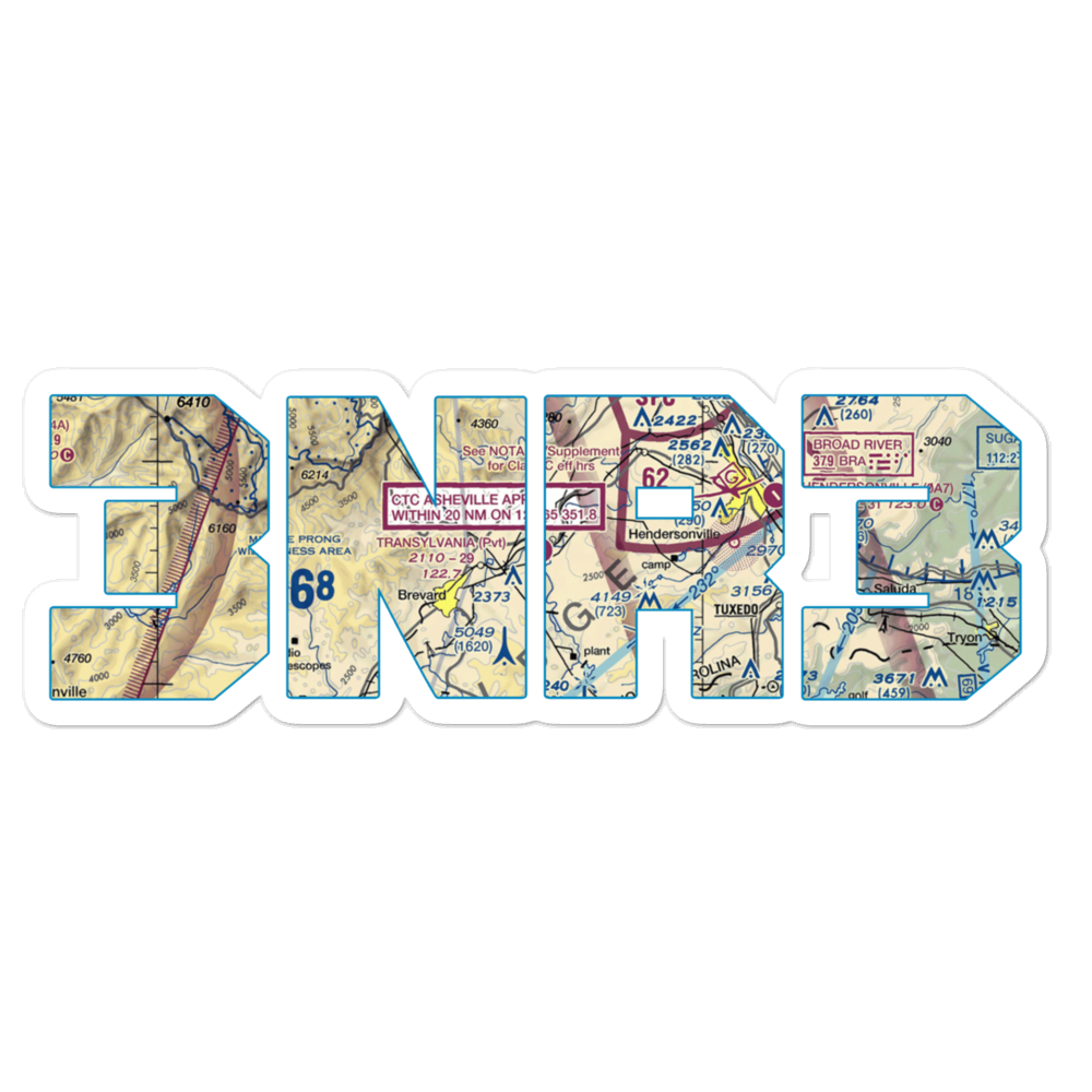 Transylvania Community Airport (3NR3) VFR Sectional Sticker 