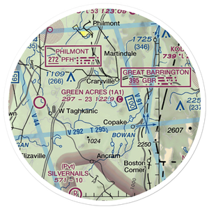 B Flat Farm Airport (3NK8) VFR Sectional Sticker (20 mile)