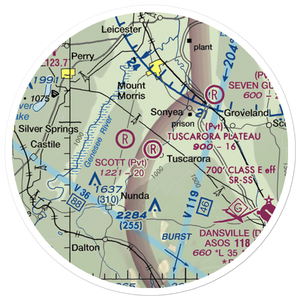 Tuscarora Plateau Airport (3NK6) VFR Sectional Sticker (20 mile)