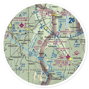 Tuscarora Plateau Airport (3NK6) VFR Sectional Sticker (30 mile)
