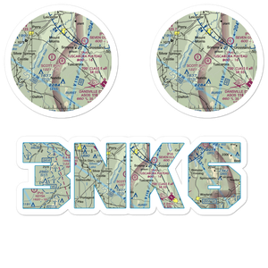Tuscarora Plateau Airport (3NK6) VFR Sectional Sticker Pack