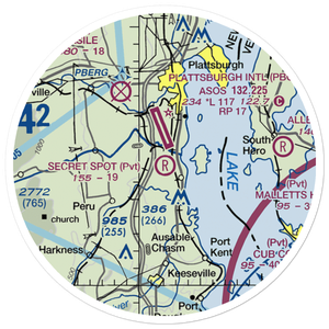 Secret Spot Airport (3NK5) VFR Sectional Sticker (20 mile)
