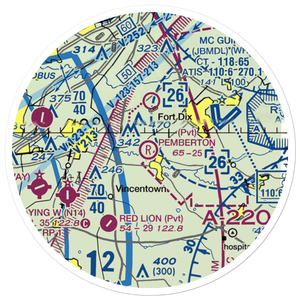 Pemberton Airport (3NJ1) VFR Sectional Sticker (20 mile)