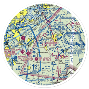 Pemberton Airport (3NJ1) VFR Sectional Sticker (30 mile)
