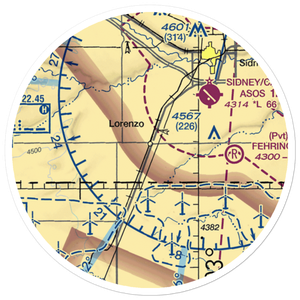 Phelps Airport (3NE9) VFR Sectional Sticker (20 mile)