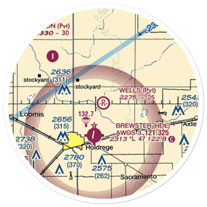 Wells Airport (3NE3) VFR Sectional Sticker (20 mile)