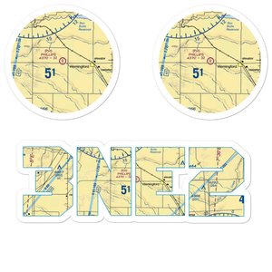 Phillips Private Airport (3NE2) VFR Sectional Sticker Pack