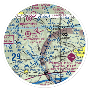 Flying Bj Airport (3NC5) VFR Sectional Sticker (20 mile)