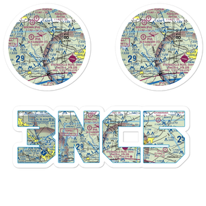 Flying Bj Airport (3NC5) VFR Sectional Sticker Pack