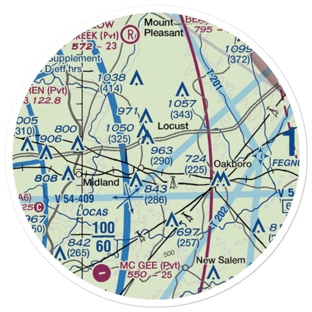 Tucker Field (3NC3) VFR Sectional Sticker (20 mile) 