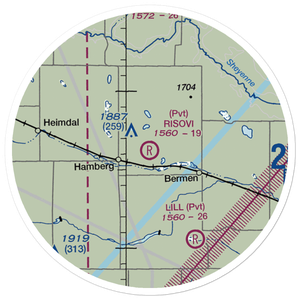 Risovi Ranch Strip (3NA6) VFR Sectional Sticker (20 mile)