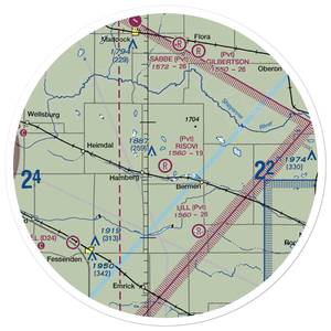 Risovi Ranch Strip (3NA6) VFR Sectional Sticker (30 mile)