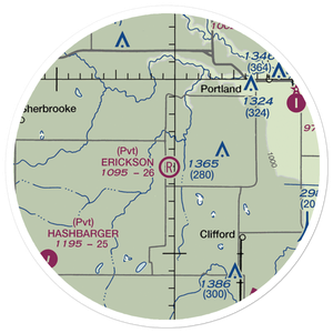 Erickson Airport (3NA0) VFR Sectional Sticker (20 mile)