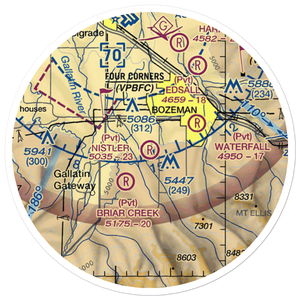 Nistler Airport (3MT6) VFR Sectional Sticker (20 mile)