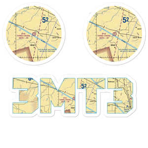 Three Cross Ranch Airport (3MT3) VFR Sectional Sticker Pack