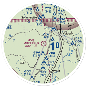 Mitchell's Airport (3MS5) VFR Sectional Sticker (20 mile)