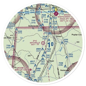 Mitchell's Airport (3MS5) VFR Sectional Sticker (30 mile)
