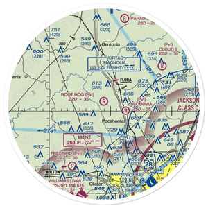 Root Hog Airport (3MS3) VFR Sectional Sticker (30 mile)