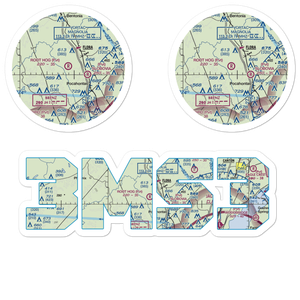 Root Hog Airport (3MS3) VFR Sectional Sticker Pack