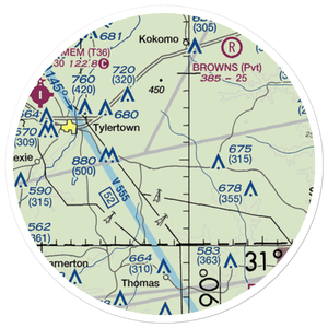 Thunderfoot Ranch Airport (3MS2) VFR Sectional Sticker (20 mile)
