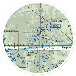 Fizzle Ridge Airport (3MO8) VFR Sectional Sticker (20 mile)