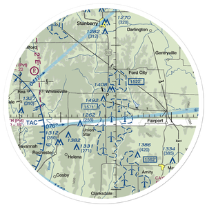 Fizzle Ridge Airport (3MO8) VFR Sectional Sticker (30 mile)
