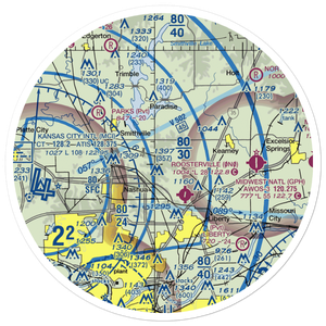 Kitty Hawk Estates Airport (3MO6) VFR Sectional Sticker (30 mile)