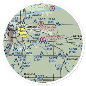 Nimsick Airport (3MO5) VFR Sectional Sticker (20 mile)