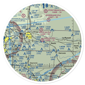 Nimsick Airport (3MO5) VFR Sectional Sticker (30 mile)