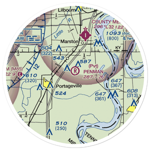 Penman Airport (3MO4) VFR Sectional Sticker (20 mile)