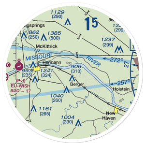 Ultra Flight Airpark (3MO2) VFR Sectional Sticker (20 mile)