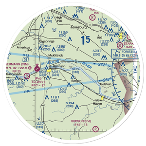 Ultra Flight Airpark (3MO2) VFR Sectional Sticker (30 mile)