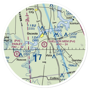 Sean D Sheldon Memorial Airfield (23MU) VFR Sectional Sticker (20 mile)